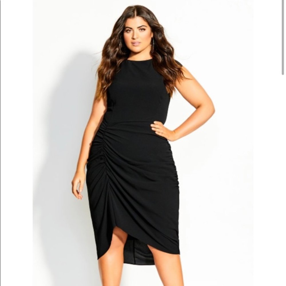 NEW City Chic Side Split in Black